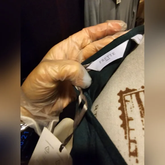 Frette 2024 Fall Nightgown Lingerie New w/Tags Emerald Green W/ Pretty Lace Neck - Picture 7 of 12